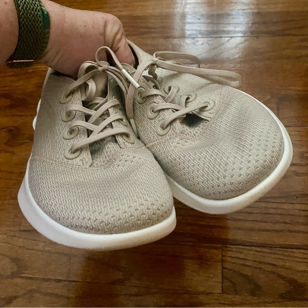 Allbirds SuperLight Tree Runners Beige Knit Sneakers - Picture 4 of 7